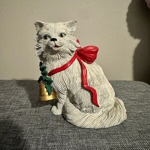 Tom Rubel Christmas Cat Silver Deer Christmas Animals Collection 1990